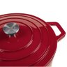 Panela de Ferro Fundido Esmaltada Redonda 28 Cm - Stex Cookware - 6,5 litros - Vermelha - - 2