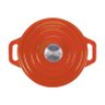 Panela de Ferro Fundido Esmaltada Redonda 24 Cm - Stex Cookware - 4,0 litros - Laranja - Masterchef - 4