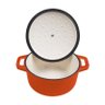 Panela de Ferro Fundido Esmaltada Redonda 24 Cm - Stex Cookware - 4,0 litros - Laranja - Masterchef - 5