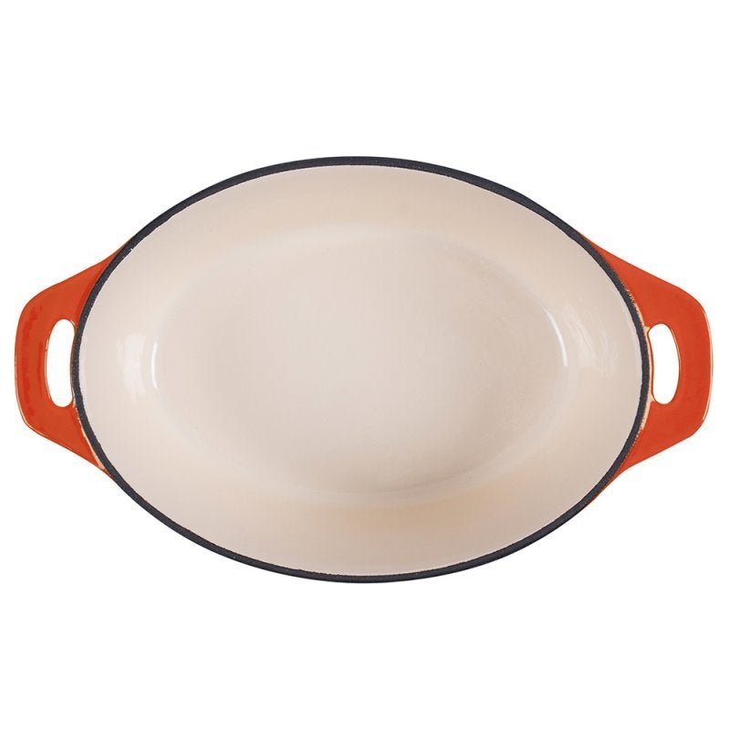 Panela Oval de Ferro Fundido Esmaltada - Stex Cookware - 4,0 litros - Laranja - Masterchef - 3