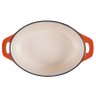 Panela Oval de Ferro Fundido Esmaltada - Stex Cookware - 4,0 litros - Laranja - Masterchef - 3