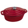 Panela Oval de Ferro Fundido Esmaltada - Stex Cookware - 4,0 litros - Vermelha - Masterchef - 1
