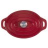 Panela Oval de Ferro Fundido Esmaltada - Stex Cookware - 4,0 litros - Vermelha - Masterchef - 4