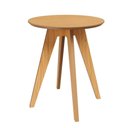 Ver imagem 2 de Mesa de Canto Redonda 60 cm X 65 cm Retrô Sala e Quarto 100% MDF Dalla Costa Cor:Carvalho Rosé