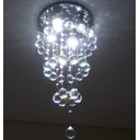 Ver imagem 2 de Luminária de Cristais k9 Legítimos ,Para Sala de Jantar/Estar Base de Inox Polido de 30cm de Diâmetr