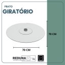 Ver imagem 4 de Centro Mesa Prato Giratório Vidro Temperado 70cm Resistente Incolor