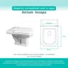 Assento Sanitário Tampa de Vaso Branco Mdf Laqueado Atrium para Bacia Incepa - 3