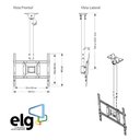 Ver imagem 4 de Suporte de Teto Giratório Elg A05v6 Bl Tv de 32 a 75 Polegadas Preto