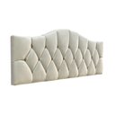 Ver imagem 1 de Cabeceira Capitonê Provençal Cama Box Estofada Luxo Suede Rbl:casal Painel/bege