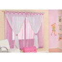 Ver imagem 2 de Cortina Juvenil 2,00 x 1,70 Para Quarto Infantil Em Tecido Voal