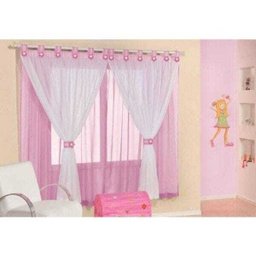 Cortina Juvenil 2,00 x 1,70 Para Quarto Infantil Em Tecido Voal - 2 Cortina Juvenil 2,00 x 1,70 Para Quarto Infantil Em Tecido Voal - 2