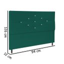 Ver imagem 2 de Cabeceira Estofada Box Solteiro Encosto para Cama T Cross 94x126 Azul Tiffany