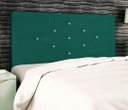 Ver imagem 3 de Cabeceira Estofada Box Solteiro Encosto para Cama T Cross 94x126 Azul Tiffany