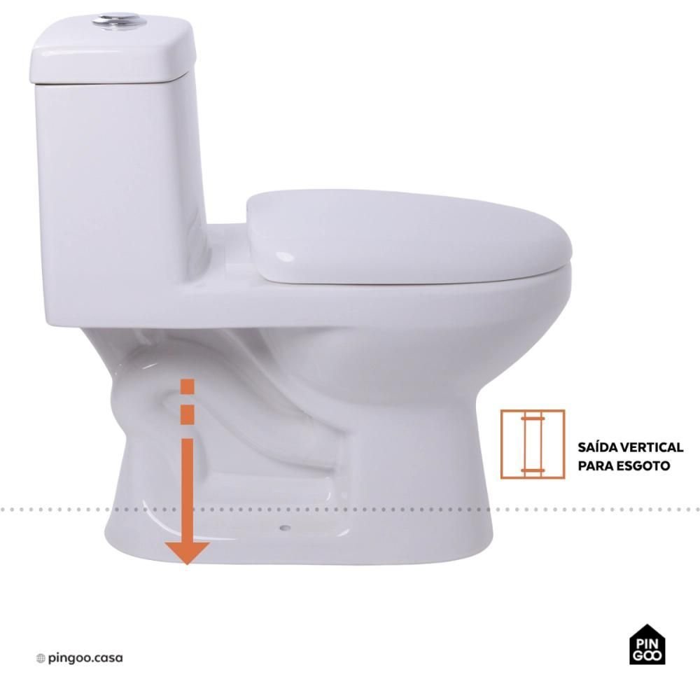Vaso Sanitário Monobloco Caixa Acoplada Privada Taquaras Pingoo.casa - Branco - 7