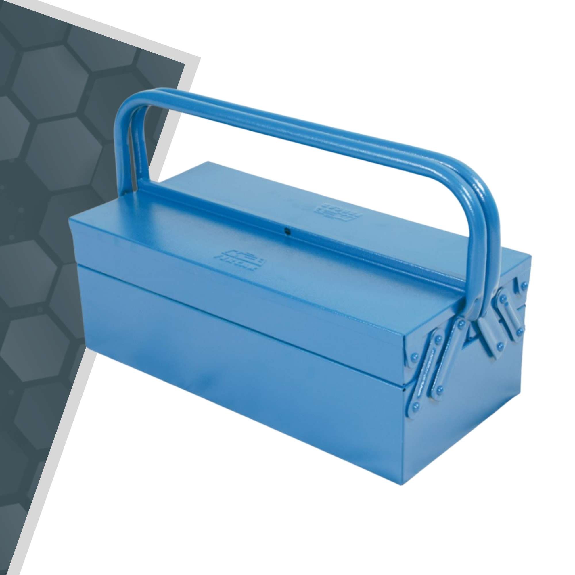 Caixa Ferramentas Aço Fercar Rf03S 30cm Sanfonada 3 Gavetas - Azul - 1