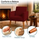 Ver imagem 3 de Poltrona Nina Decorativa para Sala Recepção Manicure Consultório Suede