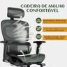 Cadeira de Escritório Ergonômica Bt07 Luvinco Malha Respirável C/ Suporte Lombar Adaptável até 200kg - 2