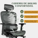 Ver imagem 4 de Cadeira de Escritório Ergonômica Bt07 Luvinco Malha Respirável C/ Suporte Lombar Adaptável até 200kg