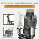 Ver imagem 5 de Cadeira de Escritório Ergonômica Bt07 Luvinco Malha Respirável C/ Suporte Lombar Adaptável até 200kg