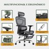 Cadeira de Escritório Ergonômica Bt07 Luvinco Malha Respirável C/ Suporte Lombar Adaptável até 200kg - 4