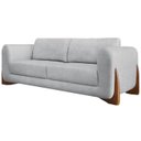 Ver imagem 1 de Sofa Jolie 3 Lugares 230cm Pes Boomerang Linho Boucle 3302 Ezz
