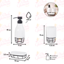 Ver imagem 3 de Kit Banheiro Lavabo Porta Sabonete Líquido / Aramado 082