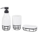 Ver imagem 4 de Kit Banheiro Lavabo Porta Sabonete Líquido / Aramado 082