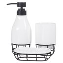 Ver imagem 5 de Kit Banheiro Lavabo Porta Sabonete Líquido / Aramado 082
