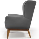 Ver imagem 6 de Kit Poltrona Decorativa Milena D02 com Puff Viseo Veludo Cinza B-317 - Lyam Decor