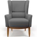 Ver imagem 5 de Kit Poltrona Decorativa Milena D02 com Puff Viseo Veludo Cinza B-317 - Lyam Decor