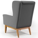 Ver imagem 7 de Kit Poltrona Decorativa Milena D02 com Puff Viseo Veludo Cinza B-317 - Lyam Decor