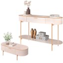 Ver imagem 5 de Aparador Beca e Mesa de Centro Giverny Orgânico Industrial D05 Off White - Lyam Decor