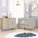 Ver mais imagens de Berço Americano e Cômoda Infantil Ludmila Off White Bétula - Carolina Baby