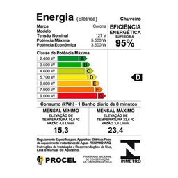 Chuveiro / Ducha Eletrônica Hydra ND, Branco – 127 Volts - 3