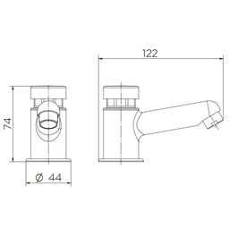 Torneira para Lavatório de Mesa Pressmatic Compact Docol - 4