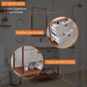 Ver imagem 3 de Gabinete para Banheiro 60 Cm 100% Mdf 2 Gavetas C/ Espelheira Uni Mgm Móveis Cimento/freijo Cimento