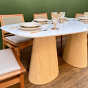 Ver imagem 3 de Mesa de Jantar Orgânica 180x100cm Base Carvalho Tampo Laca Modelar Moveis