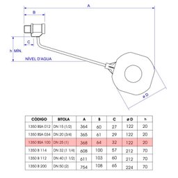 Torneira de Boia 1 1350.BSA.100 - 2