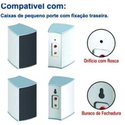 Suporte para Caixas de Home Theater Spht41 Par Preto - 4 Suporte para Caixas de Home Theater Spht41 Par Preto - 4