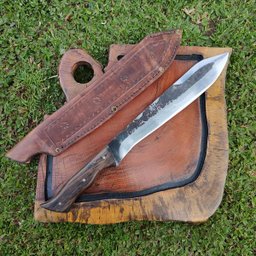 Faca Fighter Full Tang Facão 11" Forjado de Luta em Aço Carbono 5160 Artesanal - 8