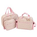 Ver imagem 2 de Kit Bolsa Maternidade Clássica - Bege com Rosa - Tutti Baby