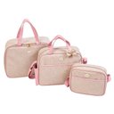 Ver imagem 1 de Kit Bolsa Maternidade Clássica - Bege com Rosa - Tutti Baby