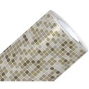 Ver imagem 1 de Papel De Parede Adesivo Pastilhas Cozinha Banheiro Lavável Bege Mesclado Autocolante 2,50x0,48mts