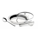 Ver imagem 1 de Travessa Funda Redonda Inox com Tampa de Vidro Pegador e Colher de Arroz Ciclo Tramontina