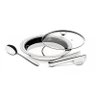 Travessa Funda Redonda Inox com Tampa de Vidro Pegador e Colher de Arroz Ciclo Tramontina - 11