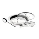 Ver mais imagens de Travessa Funda Redonda Inox com Tampa de Vidro Pegador e Colher de Arroz Ciclo Tramontina