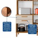 Ver mais imagens de Armário de Cozinha 6 Portas 2 Gavetas 100% MDF Athenas Yescasa Branco/Cinamomo/Off White