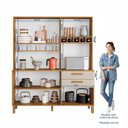 Ver imagem 5 de Armário de Cozinha 6 Portas 2 Gavetas 100% MDF Athenas Yescasa Branco/Cinamomo/Off White