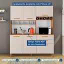 Ver imagem 7 de Armário de Cozinha 6 Portas 2 Gavetas 100% MDF Athenas Yescasa Branco/Cinamomo/Off White