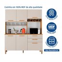 Ver imagem 6 de Armário de Cozinha 6 Portas 2 Gavetas 100% Mdf Athenas Espresso Móveis